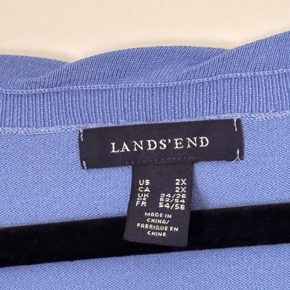 Lands’End Women’s Classic Blue Sweater Size 2XL - Picture 8 of 16